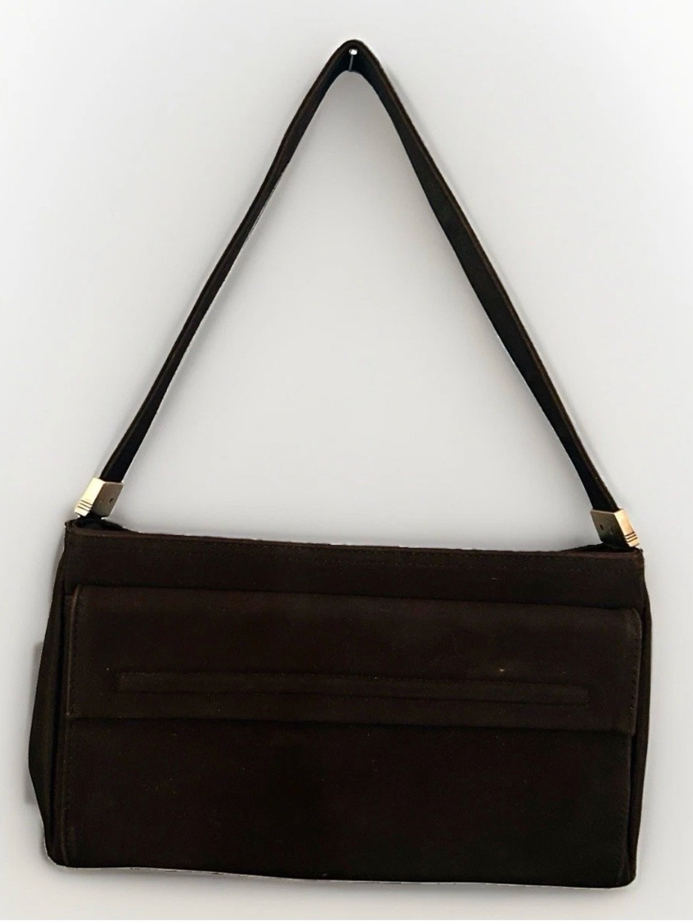 Kenneth Cole Y2K Black Shoulder Bag with Minimal Silver Hardware